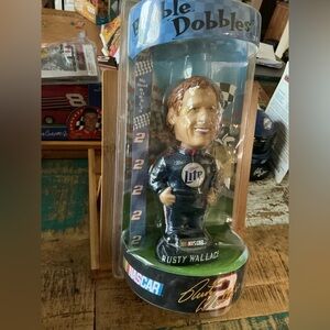 RUSTY WALLACE BOBBLE DOBBLES NASCAR MILLER LITE BOBBLEHEAD  NEW SEALED 8"